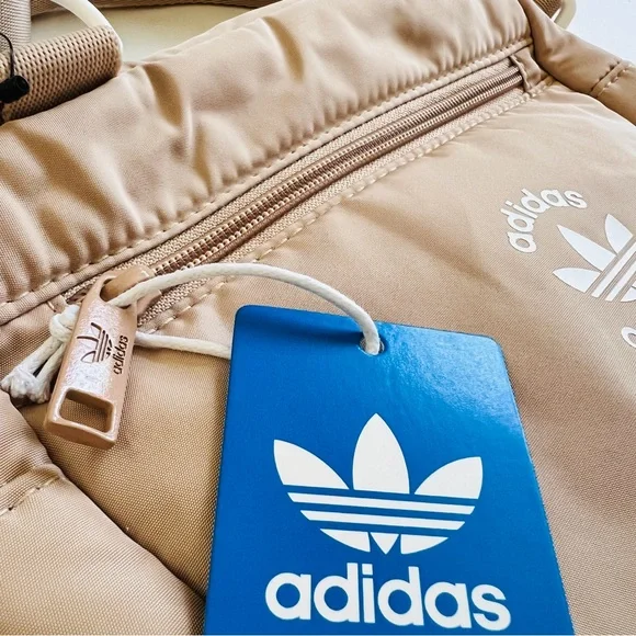 New ADIDAS ORIGINALS Ori Puffer + Pouch Crossbody Belt Bag 152 CU" Tan White - Picture 5 of 9